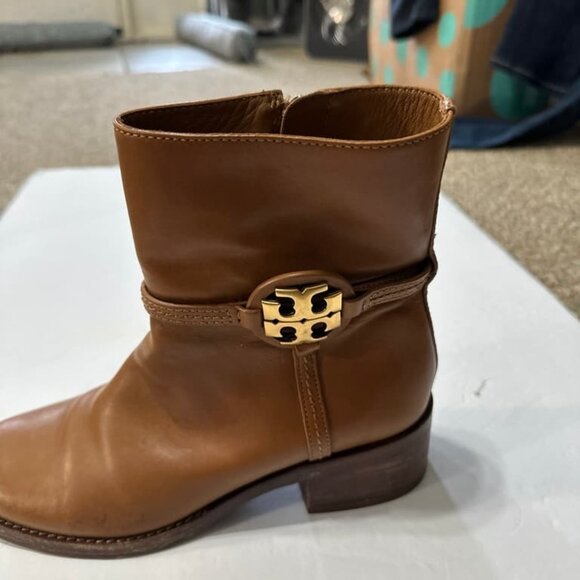 Tory Burch Miller Boots Gold Logo Size 7 - Picture 4 of 4